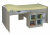 Кровать-чердак детская Polini kids Simple со столом 
и полками 4000 (вяз-белый, арт.0001574.41) - Цвет белый - Картинка #3